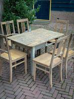 Franse tafel & 6 franse stoelen, Antiek en Kunst, Ophalen