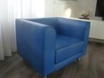Exclusieve Blauwe Fauteuil, Ophalen, Nieuw, 75 tot 100 cm, Metaal