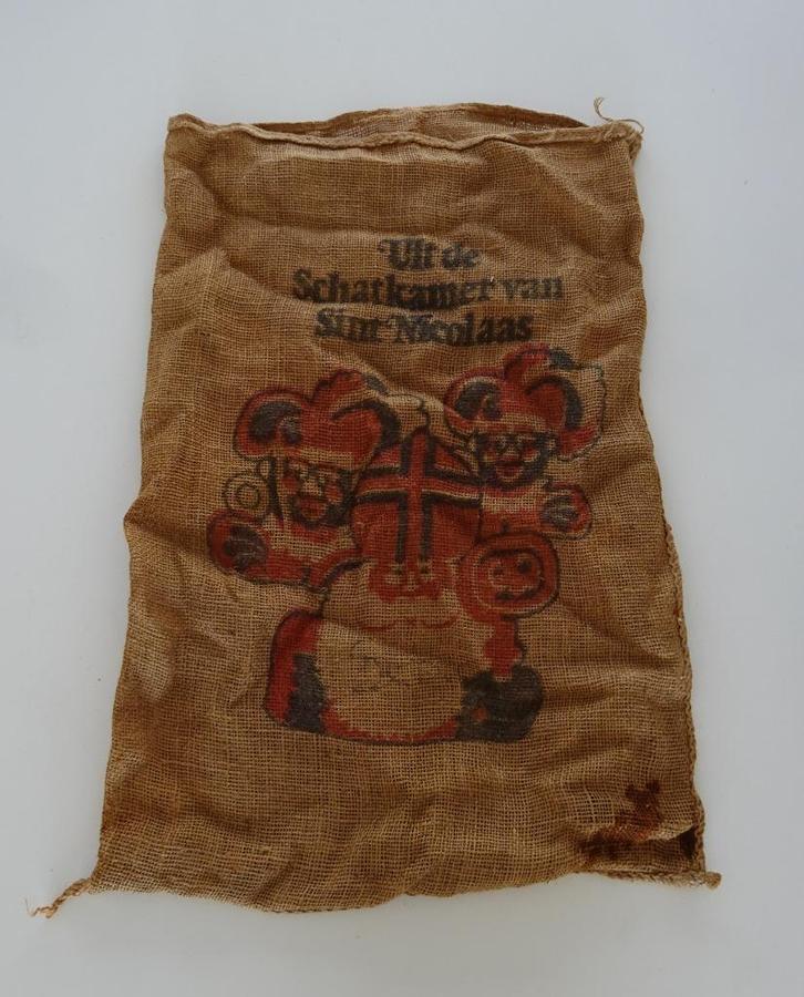 Vintage Jute Sinterklaas Zak uit de Jaren 90, Diversen, Sinterklaas, Zo goed als nieuw, Ophalen