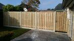21-planks grenen schutting - grijs glad beton, Ophalen of Verzenden, Nieuw, Hout, 1 tot 2 meter
