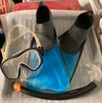 2x Duikbril met snorkel & zwemvliezen maat 38/39 & 32/33, Watersport en Boten, Snorkelen, Ophalen of Verzenden, Zo goed als nieuw