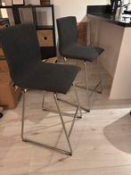 Grijze Barkruk met Rugleuning - 66cm zithoogte, Huis en Inrichting, Ophalen, Met voetsteun, 60 tot 90 cm, Zo goed als nieuw