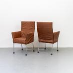 8x Montis Chaplin Stoel Tobago Leer Cognac - RVS/Dop, Huis en Inrichting, Stoelen, Niet ingevuld, Bruin, Niet ingevuld, Ophalen of Verzenden