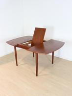 vintage teak eettafel, Ophalen, Gebruikt, Teakhout, 200 cm of meer