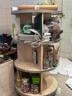Carousel rek / Stelling kast rond op wieltjes, Ophalen, Gebruikt