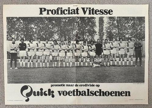 Voetbal Quick Reclame poster Vitesse 1970-1971, Verzamelen, Sportartikelen en Voetbal, Zo goed als nieuw, Poster, Plaatje of Sticker