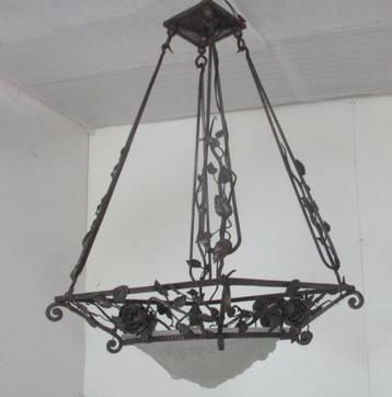 grote smeedijzeren lamp luster Schneider coup schaal 15 beschikbaar voor biedingen