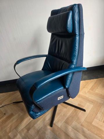 Prominent humberto relax fauteuil draai stoel 2 tone blauw beschikbaar voor biedingen