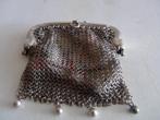 Antiek zilver L101F geldbuideltje 19e eeuw + malienkolder, Antiek en Kunst, Antiek | Goud en Zilver, Verzenden, Zilver