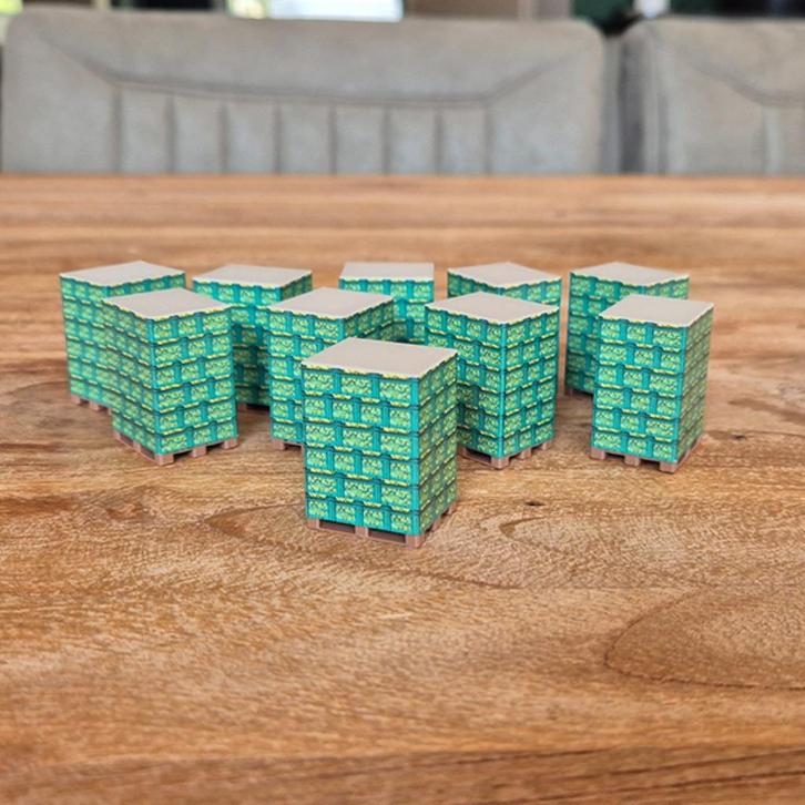 Pallet met Kratten Peren – Set van 10 – 1-50, Hobby en Vrije tijd, Modelauto's | 1:50, Nieuw, Bus of Vrachtwagen, Overige merken