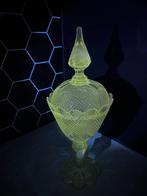 Glas kristallen bokaal met deksel, Antiek en Kunst, Ophalen of Verzenden