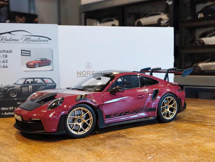 Porsche 911 GT3 RS 2022 - Sternrubin - 1:18 Norev, Hobby en Vrije tijd, Modelauto's | 1:18, Nieuw, Auto, Norev, Ophalen of Verzenden