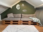 Palletbank incl kussens, Tuin en Terras, Ophalen, Gebruikt, Hout