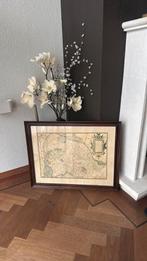 Oude kaart van Brabant ingelijst in frame van hout en glas, Ophalen