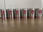 Illy koffieblikken staal (leeg) 6 stuks inhoud 250 gram, Ophalen of Verzenden, Zo goed als nieuw
