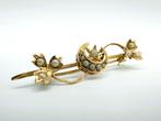 Gouden broche met natuurlijke zoutwaterparels, 4 tot 7 cm, Gebruikt, Info@zilverwebsite.nl, Verzenden