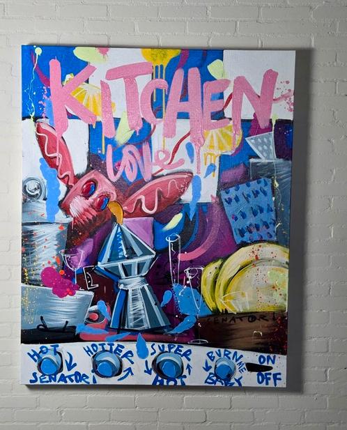 Selwyn Senatori - Kitchen Love, Antiek en Kunst, Kunst | Schilderijen | Modern, Ophalen