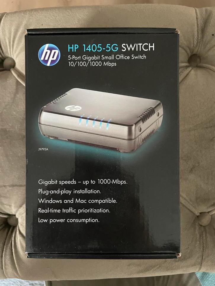 HP 1405-5G Switch - 5-Poorts Gigabit, Computers en Software, Netwerk switches, Nieuw, Ophalen of Verzenden