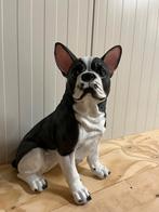 Franse bulldog beeld zwart met wit nieuw, Tuin en Terras, Tuinbeelden, Ophalen, Nieuw, Dierenbeeld