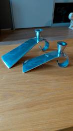 2 aluminium komma kandelaars Matthew Hilton, Ophalen of Verzenden