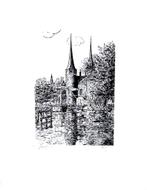 Ets van de Oostpoort, Delft, Antiek en Kunst, Kunst | Etsen en Gravures, Ophalen