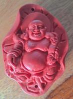 Natuurlijke innabar hanger Happy Buddha. 57,3x40,8x15,5mm, Ophalen of Verzenden, Nieuw, Hanger