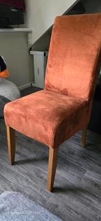 6 Oranje Eetkamerstoelen - Gebruikt, Huis en Inrichting, Stoelen, Ophalen, Gebruikt, Overige kleuren