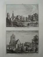 191-192 / Tiel de Kleibergsche Poort en Groote kerk 1746, Antiek en Kunst, Kunst | Etsen en Gravures, Ophalen of Verzenden