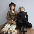 2 antieke poppen, oude poppen, antiek speelgoed, Ophalen of Verzenden, Gebruikt, Pop