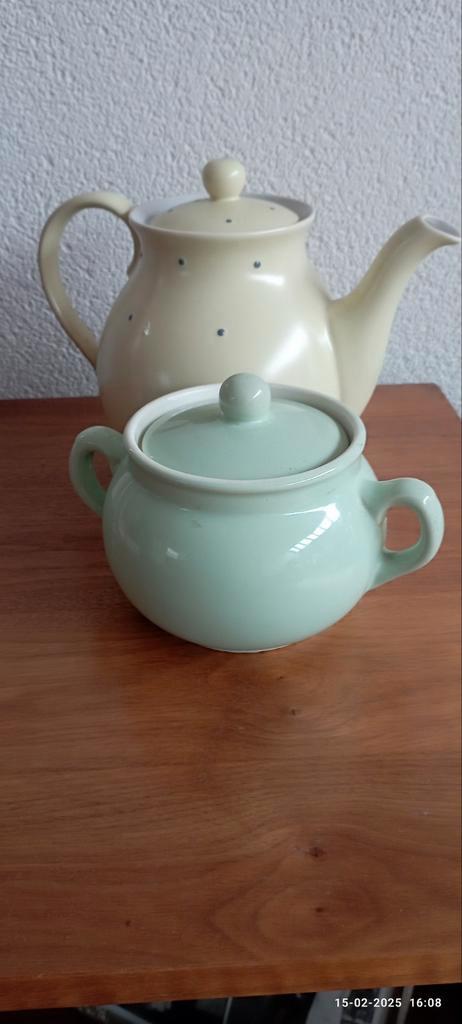 Villeroy Boch vintage pastel suikerpot, Antiek en Kunst, Antiek | Servies los, Ophalen of Verzenden