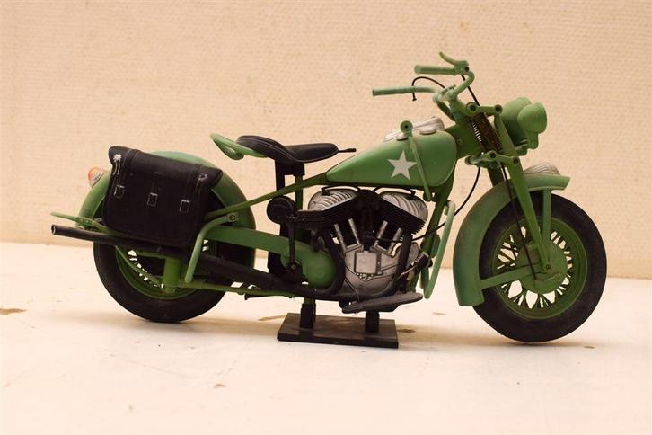 Blikken motorfiets 49191, Verzamelen, Beelden en Beeldjes, Gebruikt, Ophalen of Verzenden