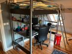 Hoogslaper 90x200 met bureau - Gedemonteerd, Huis en Inrichting, 90 cm, Eenpersoons, Ophalen of Verzenden, Zo goed als nieuw
