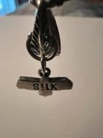 Silk 925 Zilveren Ketting Hanger Vleugel, Met hanger, Ophalen of Verzenden, Zo goed als nieuw, Zilver