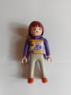 🎄 Playmobil poppetje vrouw paarse trui z.g.a.n., Ophalen of Verzenden, Zo goed als nieuw, Los playmobil