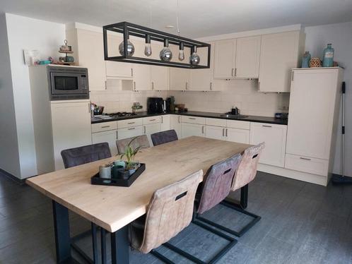 Hoekkeuken vanille (Bruynzeel), Huis en Inrichting, Keuken | Complete keukens, Gebruikt, Hoekkeuken, Crème, Composiet, Ophalen