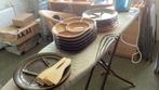 14 gourmetborden en 8 houten spatels, Ophalen of Verzenden, 4 t/m 7 personen