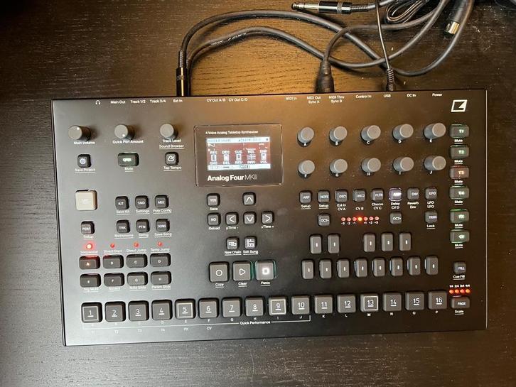 Elektron Analog Four Mk2, Muziek en Instrumenten, Synthesizers, Zo goed als nieuw, Overige aantallen, Overige merken, Met midi-aansluiting