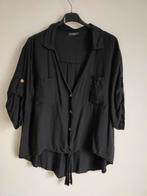Zwarte blouse met knoopdetail, Zwart, Ophalen, Maat 38/40 (M), Onbekend
