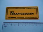 sticker oud Tollebeek Naaktgeboren landbouw machine traktor, Verzenden, Zo goed als nieuw