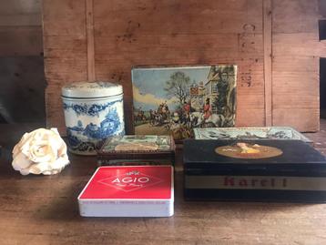 Blikken sigaren /sigaretten o.a. Karel I Agio etc *Nous Deux beschikbaar voor biedingen