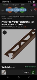 1 stuk NIEUW Tegelprofiel	Mat	Brons- SNEL OPHALEN, Ophalen, Nieuw