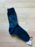 Handgebreide wollen sokken donkerblauw met streepjes 42/43, Nieuw, Blauw, Ophalen of Verzenden, Sokken en Kniesokken