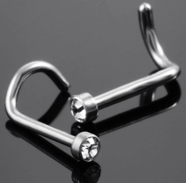 nostril piercings partij, Sieraden, Tassen en Uiterlijk, Piercings, Nieuw, Neuspiercing, Overige materialen, Met strass, Ophalen of Verzenden