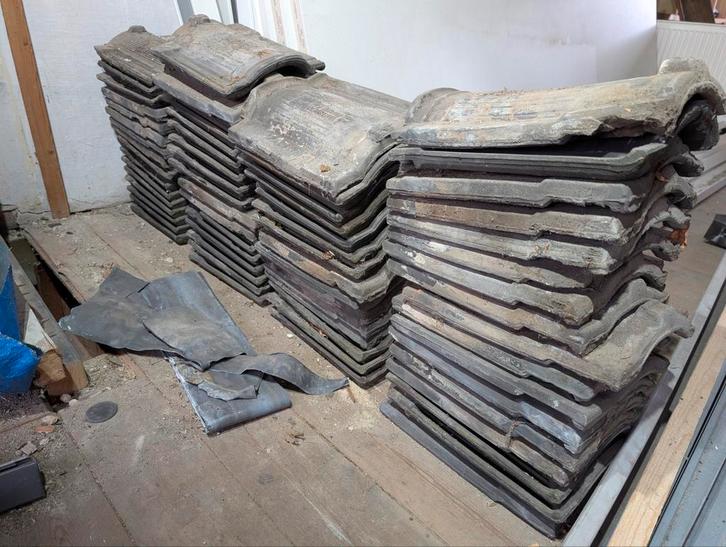 67 stuks jaren 30 Dakpannen Van Rijn & Kloot, Doe-het-zelf en Verbouw, Dakpannen en Dakbedekking, Gebruikt, Dakpannen, Steen of Klei
