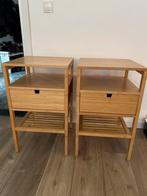 2 Ikea NORDKISA Nachtkastjes, Ophalen, Minder dan 45 cm, 55 tot 70 cm, Zo goed als nieuw