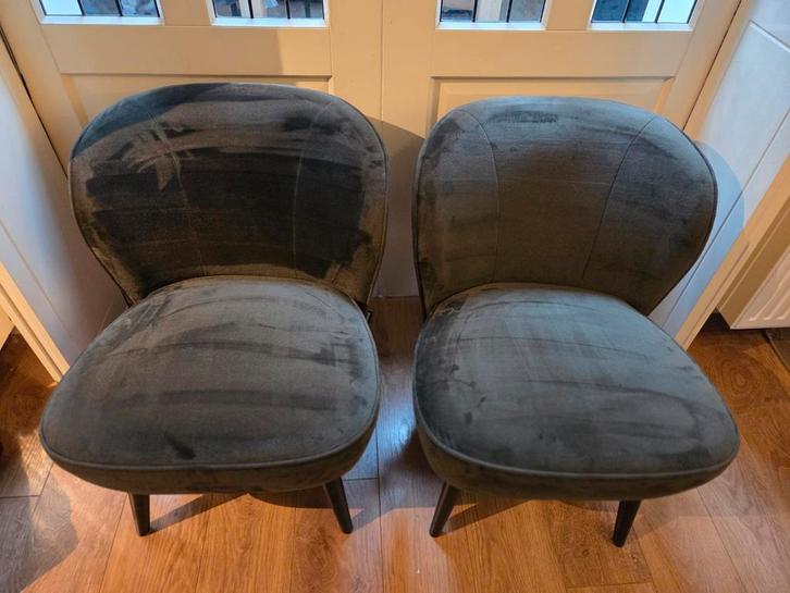 2 Woood sara fauteuiltjes (prijs is voor beide samen), Huis en Inrichting, Fauteuils, Zo goed als nieuw, Stof, 50 tot 75 cm, 75 tot 100 cm