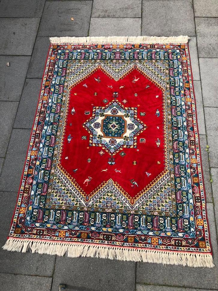 Schitterende Marrokaanse rabat handgeknoopt kleed!, Huis en Inrichting, Stoffering | Tapijten en Kleden, Zo goed als nieuw, 150 tot 200 cm