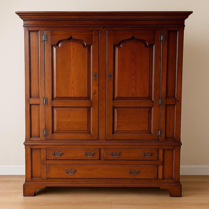 Originele Schuitema kast + eettafel met 4 stoelen, Antiek en Kunst, Antiek | Meubels | Kasten, Ophalen