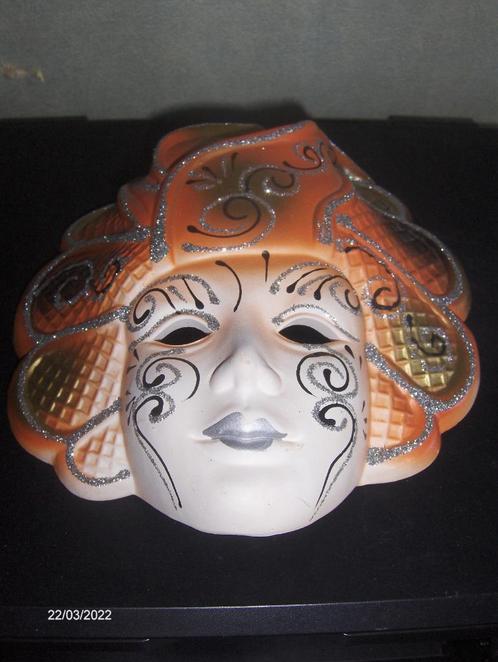 Venetiaans Stenen Carnavals Masker met Ophanglus-Nieuw., Huis en Inrichting, Woonaccessoires | Wanddecoraties, Nieuw, Ophalen of Verzenden