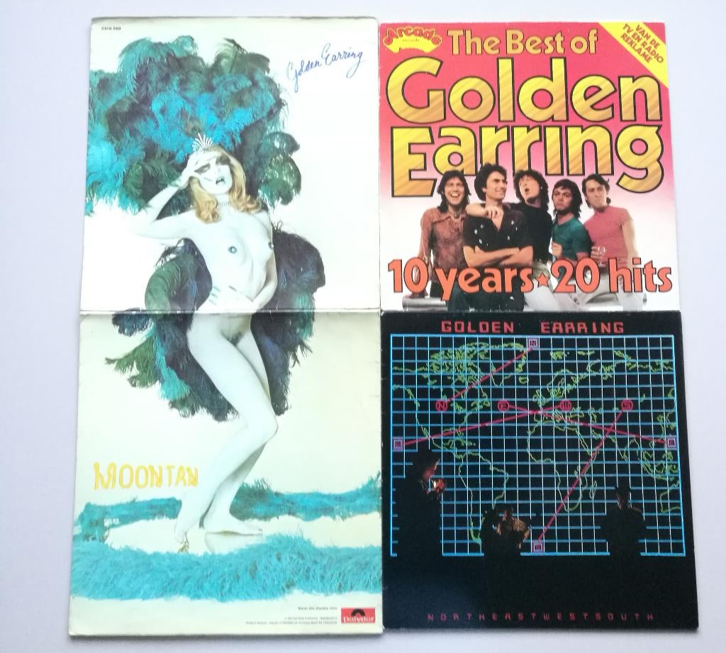 3x LP Golden Earrings Best of News Moontan, Verzenden, Gebruikt, 12 inch, Rock-'n-Roll